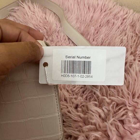 JW PEI FAE Top Handle Crossbody Ivory Croc White Cream - Picture 7 of 16